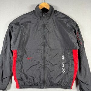 Nike NBA Chicago Bulls Courtside Track Jacket Black‎ Red FB4384-010 Mens XS
